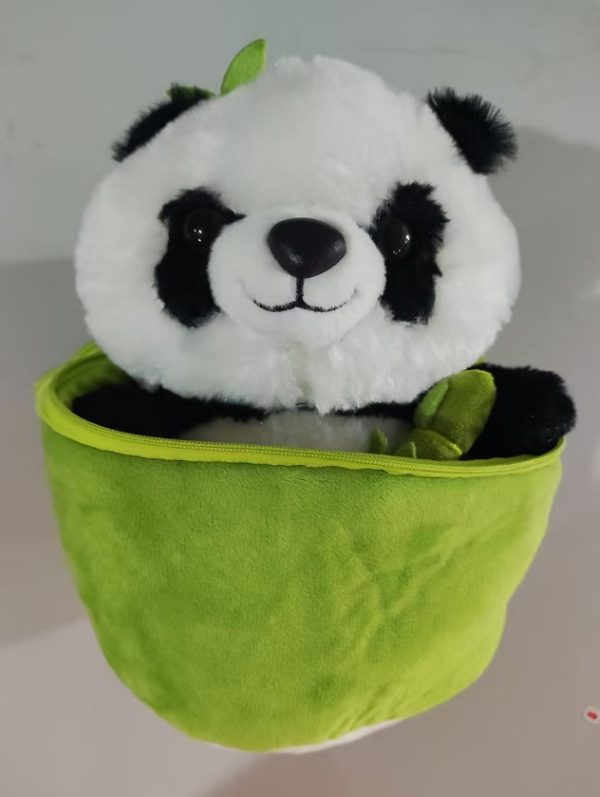 Simulated Bamboo Tube Flower Panda Pillow - Image 8