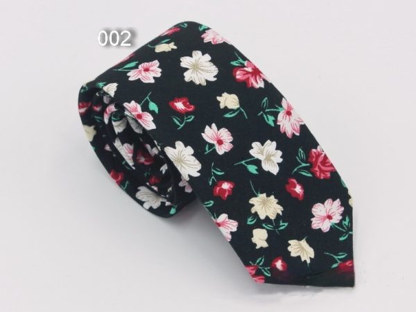 Men's Suit Printed Cotton Pocket Handkerchief With Floral Patterns, Fashionable And Casual Printed Tie - Image 5