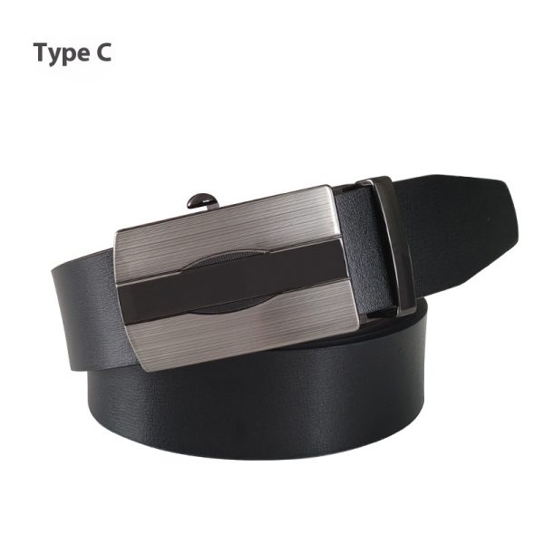 PU Classic Casual Business All-match Automatic Buckle Toothless Men's Belt - Image 7