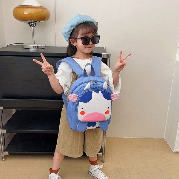 Kindergarten Fashion Burden Alleviation Backpack Cute Animal Image Macaron Color - Image 4