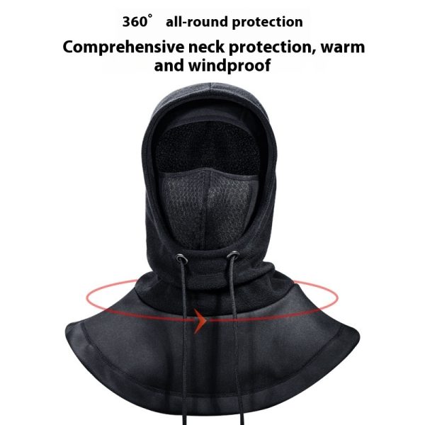 Fleece-lined Thermal Headgear Windproof Neck Protection Bandana Cold Protection Cycling Mask - Image 4